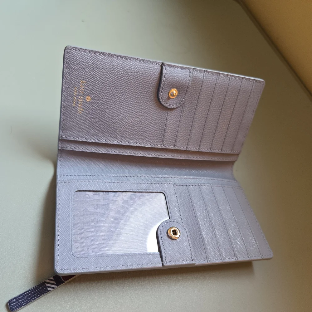 Kate Spade Laurel Way Travel Plaid Stacy Wallet - Picture 6 of 7